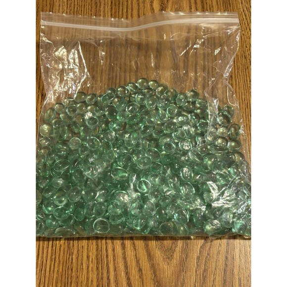 Green See Through Glass Beads 2.5 lbs Mint - Picture 2 of 3